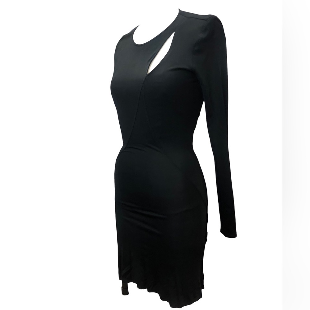 VERSACE JEANS COUTURE Stretch Cut-Out Long Sleeved Midi Dress SMALL